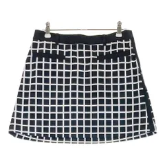 ランバンスポールグリーンチェッカー柄市松模様ストレッチスカート Mサイズ