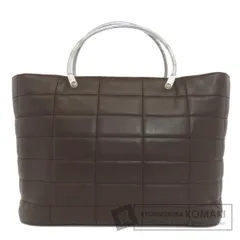 CHANEL シャネル チョコバー シルバー金具 ハンドバッグ カーフ レディース [中古]