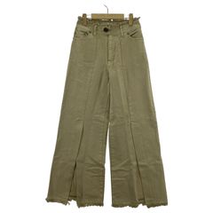 MURUA ムルーア フリンジ スリット ワイドパンツ size２(M)/ベージュ