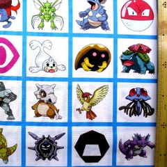 約108×40 uskk-9706　キャラクター アメリカ 輸入 生地 ポケットモンスター （ ポケモン） （ オフ地 / ブルー系 )  ポケモン モンスター モンスターボール ピカチュウ キャラクター生地 キャラクター 生地 布 男の子 女の子