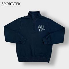 SPORTTEK ハーフジップ スウェット トレーナー ワンポイント ロゴ 古着