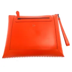 CHRISTIAN LOUBOUTIN (クリスチャンルブタン) Peter Pouch 1145048 ピーターポーチ スパイクスタッズ クラッチバッグ オレンジのサムネイル