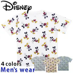 ディズニー 半袖 Tシャツ メンズ ミッキー マウス Disney グッズ 総柄 1273-8208