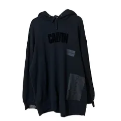 美品 Calvin Klein Jeans カルバンクラインジーンズ プルオーバー スウェット パーカー J313754 S ブラック メンズ 古着 中古 USED