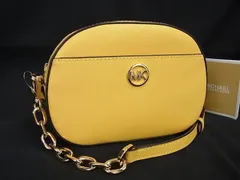 ■新品■未使用■ MICHAEL KORS マイケルコース レザー チェーン クロスボディ ショルダーバッグ 斜め掛け レディース イエロー系 BF8285