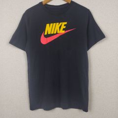 NIKE ナイキ Tシャツ 半袖 クルーネック ビッグロゴ ブラック Lサイズ メンズ 古着 ストリート