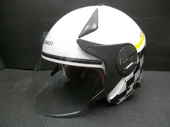 美品☆ルノー RENULT ジェットヘルメット ホワイト・ブラック  バイク 美品☆ルノー RENULT ジェットヘルメット ホワイト・ブラック