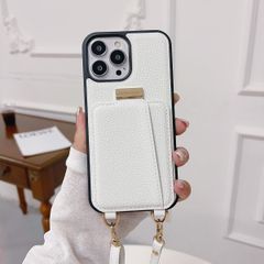 【在庫セール】背面鏡付き 人気 マグネット iPhone15 自吸式開閉 Pro Pro Max Max 携帯カバー 内蔵 カバー 女性 保護 上品 斜めショルダーストラップ付き（長さ調整可能）耐衝撃 カードポケット ファッション手帳型 スタンド機能 高質PU
