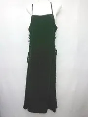 ◇ MIRO AMURETTE ミロアミュレット ベロア ロング キャミソール ワンピース サイズS ブラック レディース P  【1407260042624】