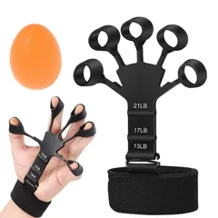 【在庫処分】エクササイズ 指 筋力トレ リハビリ 高齢者 ストレス解消 握力強化訓練 握力補助 男女兼用 指ストレッチャー 3つの抵抗調節可能 握力 握力 フィンガーエクササイザー ボール付き トレーニング