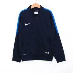 ナイキ ジャージ ジャケット アウター ドライフィット スポーツウエア キッズ 男の子用 XSサイズ 紺×青 NIKE 【中古】