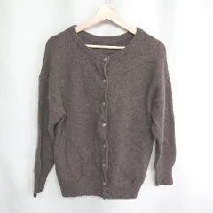 ◇ ⊇ JOURNAL STANDARD<!-利用不可文字-!>relume ウール混合 長袖 カーディガン サイズF ブラウン系 レディース E  【1409100055672】