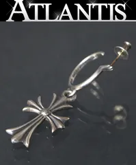 純銀 両耳 2点 シルバー925 CH タイニー クロスピアス 刻印あり 新品 CHROME HEARTS/クロムハーツ ピアス タイニー CHクロスフープ