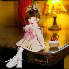 JANAYA ハンドメイド　幼SD服　カーキ色ワンピース　2点セット　翌日発送