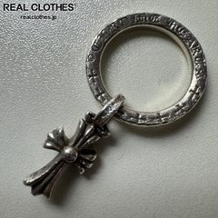 CHROME HEARTS/クロムハーツ NTFL リング W/ベビーファットクロス  ネックレス ペンダント/シルバーリング/6号