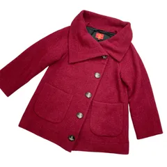◇ Vivienne Westwood RED LABEL ヴィヴィアン・ウエストウッド レッド レーベル ウール ピーコート ブランド ロゴ 土星 ２ M  レッド 赤 レディース PAWNSHOPRiZ パウンショップリズのサムネイル