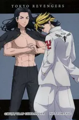 【中古】バッジ・ピンズ 場地圭介＆羽宮一虎 描き下ろしイラスト 応援団服ver. スクエア缶バッジ 「東京リベンジャーズ 描き下ろしイラスト 応援団服ver. トレーディング缶バッジ」 アニメイトBOX購入特典