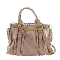 ミュウミュウ miumiu VITELLO LUX 2WAYバッグ ハンド ショルダー レザー ピンク RT0383 /AQ ■OS ■OH