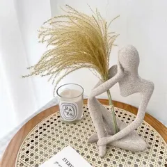 ★北欧風 彫刻オブジェ 工芸品　おしゃれ 北欧雑貨 インテリア　思考　飾り　置物