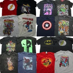 古着卸 まとめ売り マーベル DCコミック 半袖Tシャツ 15枚セット (メンズ XL ) キャプテンアメリカ ヴェノムスパイダーマン 古着 MZ9682