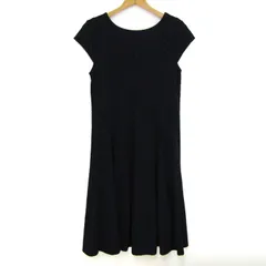 ブールジュード ワンピース ドレス 未使用 ストレッチ フレンチスリーブ トップス レディース 38サイズ ネイビー Bou Jeloud