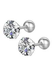 ジュエリー レディース イヤーアクセサリー 1ペア 925スターリングシルバー キュービックジルコニア スタッドピアス、ファッションチャーム、高品質ジュエリー、女性の日常着、パーティー、記念日のアクセサリーに適して