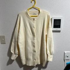 earth ✴︎ 美品　モコモコふわふわ　ミドル丈　カーディガン　クリーム色