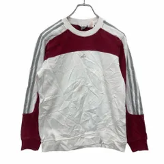 adidas 刺繍スウェット トレーナー XLサイズ アディダス ジュニアサイズ レッド ホワイト 古着卸 アメリカ仕入 t2406-3185