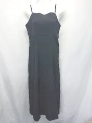 ◇ ⊂ Louere ルエレ サイドジップ ロング キャミソール ワンピース サイズXL ブラック系 レディース E  【1507100015563】