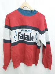 ◇ MOUSSY マウジー 長袖 ニット セーター サイズFREE レッド マルチ レディース P  【1408200032262】