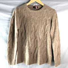 バーニーズニューヨーク BARNEYS NEW YORK ニット ラウンドネック 天竺編み ベージュ系 Sサイズ 946255のサムネイル