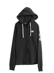 【お得なクーポン配布中!】 ノースフェイス フルジップ スウェット フード パーカー レディース M 黒 The North Face アウトドア トレーナー 裏起毛 ブラック ワッペン