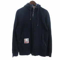 サイコバニー Psycho Bunny パーカー ジップアップ スウェット 長袖 ロゴ コットン 紺 ネイビー XL ■SM1のサムネイル