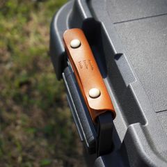 【2枚セット】４色展開　トランクカーゴ　グリップカバー　持ち手　本革　ハンドメイド　刻印