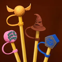 【再入荷】ハリー・ポッター　ストローキャップ 4点セット