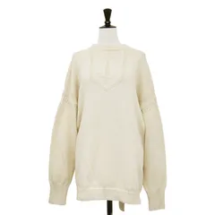 HYKE ハイク ニット アイボリー サイズ:2(M) | 21春夏 バックオープン ガンジーセーター | GANSEY SWEATER | ニット 長袖 ベルト スリット リブ  アンカー バックシャン | トップス オーバーサイズ【レディース】【中古】のサムネイル