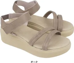 サンダル レディース ストラップ 日本製 厚底 プラットフォーム ウエッジ ヒール ソール ぺたんこ フラット 痛くない やわらかい 軽い 夏 nc83202 オーク（） M（23.0～23.5cm）