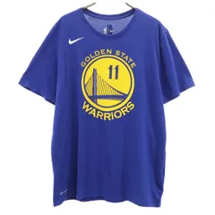 NIKE ナイキ 半袖 NBA Tシャツ XL ブルー系 DRI-FIT ウォリアーズ クレイトンプソン メンズ 古着