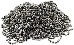 ZERONOWA ボールチェーン コネクター付き ハンドメイド アクセサリーパーツ 100個セット シルバー12cm( シルバー12cm)