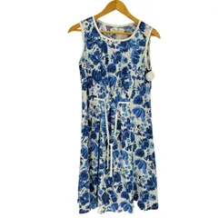 スーパービューティ super beauty レーヨン混 花柄ノースリーブワンピース レディース JPN：40 