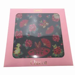 フェイラー FEILER ×Chacott チャコット ハイジキトリ ハンカチ ハンドタオル 花柄 黒 ブラック /FF