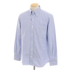 【新品アウトレット】グランシャツ Glanshirt コットン オックスフォード ボタンダウン カジュアルシャツ ブルー【サイズ38】【メンズ】