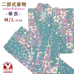 二部式着物 洗える着物 単衣 小紋柄の着物 M/LサイズANBHt-14