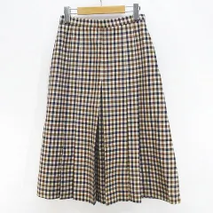 【Aquascutum】女性ウール混紡チェックプリーツスカート (2色) Aquascutum】女性ウール混紡チェックプリーツスカート (2色)