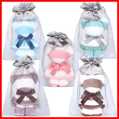 【在庫処分】タオルベア ハンカチベア しま プチギフト ハンカチ かわいい くま タオル プレゼント クリスマス 退職 退院 結婚式 Tumao 誕生日 お返し お礼 景品 ホワイトデー 粗品 ラッピング袋入り (5個セット)