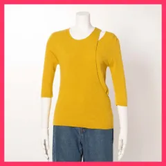 ★スタッフおすすめ★RNアシメレイヤード5分袖ニット  ◇マネキンサイズ／9号：肩幅40 バスト81 ウエスト62  上品　おすすめ おしゃれ　★売れ筋★　人気 高見え　高級感