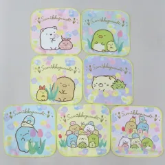 【中古】タオル・手ぬぐい イエロー ざっそうとようせいのお花畑 ウィークリータオルギフトセット(7枚組) 「すみっコぐらし」