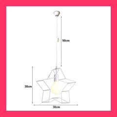 【スタッフおすすめ！】SAITODOU ペンダントライト 照明器具 吊り下げ照明 天井照明 ダイニング リビング 北欧 星 星型 アジアン (White)