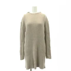 スナイデル SNIDEL 23AW Sustainableワイドリブミニニットワンピース ウール混 長袖 F グレージュ /SY ■OS