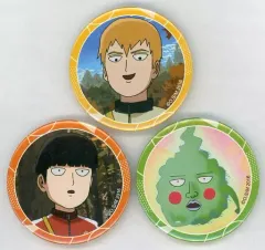 バッジ・ビンズ　影山茂夫＆霊幻新隆＆エクボ 缶バッジセット 「モブサイコ100 REIGEN ～知られざる奇跡の霊能力者～」 中古】バッジ・ピンズ 影山茂夫＆霊幻新隆＆エクボ 缶バッジ
